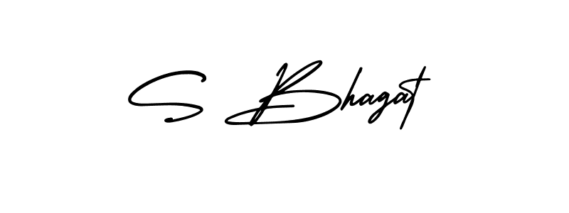 The best way (AmerikaSignatureDemo-Regular) to make a short signature is to pick only two or three words in your name. The name S Bhagat include a total of six letters. For converting this name. S Bhagat signature style 3 images and pictures png