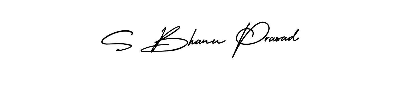 This is the best signature style for the S Bhanu Prasad name. Also you like these signature font (AmerikaSignatureDemo-Regular). Mix name signature. S Bhanu Prasad signature style 3 images and pictures png