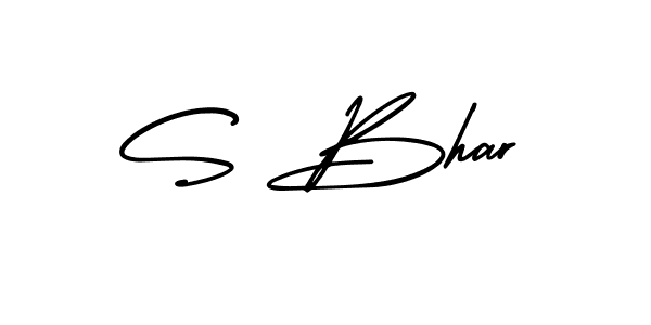 AmerikaSignatureDemo-Regular is a professional signature style that is perfect for those who want to add a touch of class to their signature. It is also a great choice for those who want to make their signature more unique. Get S Bhar name to fancy signature for free. S Bhar signature style 3 images and pictures png