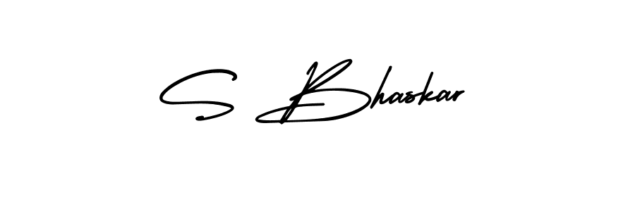 This is the best signature style for the S Bhaskar name. Also you like these signature font (AmerikaSignatureDemo-Regular). Mix name signature. S Bhaskar signature style 3 images and pictures png