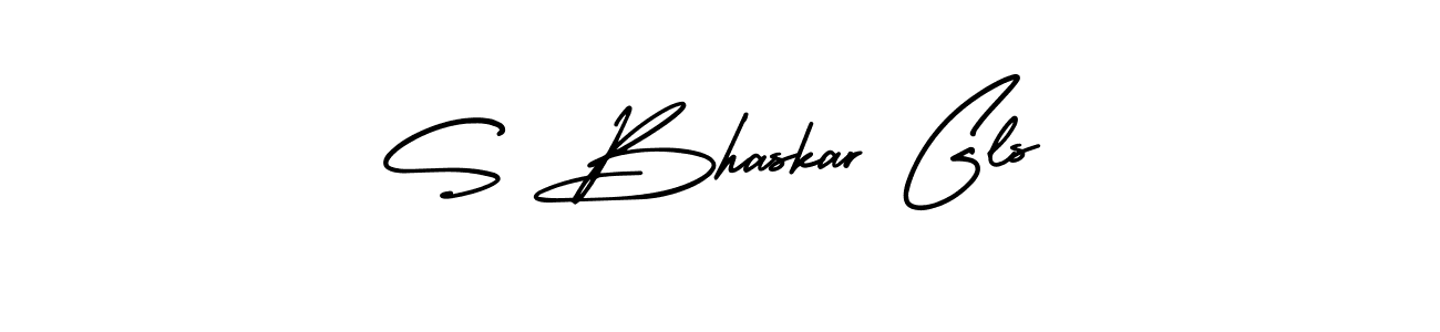 Make a beautiful signature design for name S Bhaskar Gls. With this signature (AmerikaSignatureDemo-Regular) style, you can create a handwritten signature for free. S Bhaskar Gls signature style 3 images and pictures png
