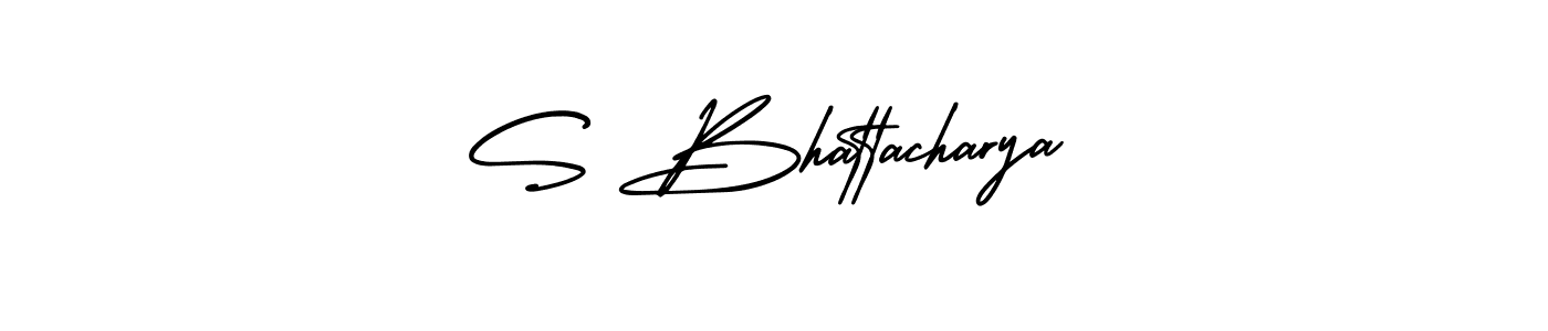 Make a beautiful signature design for name S Bhattacharya. With this signature (AmerikaSignatureDemo-Regular) style, you can create a handwritten signature for free. S Bhattacharya signature style 3 images and pictures png