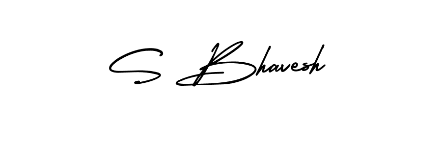 How to make S Bhavesh signature? AmerikaSignatureDemo-Regular is a professional autograph style. Create handwritten signature for S Bhavesh name. S Bhavesh signature style 3 images and pictures png