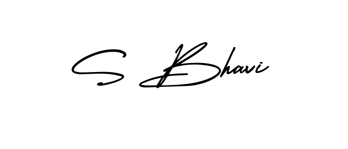 AmerikaSignatureDemo-Regular is a professional signature style that is perfect for those who want to add a touch of class to their signature. It is also a great choice for those who want to make their signature more unique. Get S Bhavi name to fancy signature for free. S Bhavi signature style 3 images and pictures png