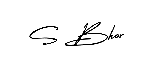 Similarly AmerikaSignatureDemo-Regular is the best handwritten signature design. Signature creator online .You can use it as an online autograph creator for name S Bhor. S Bhor signature style 3 images and pictures png