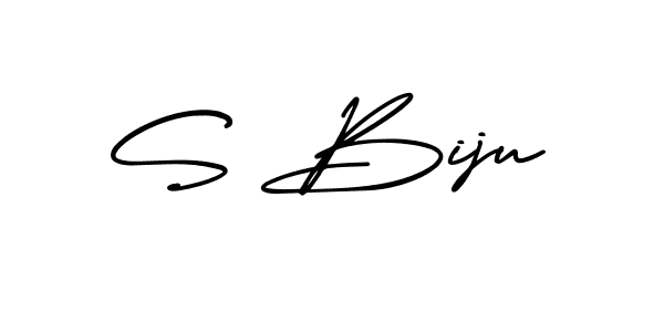 if you are searching for the best signature style for your name S Biju. so please give up your signature search. here we have designed multiple signature styles  using AmerikaSignatureDemo-Regular. S Biju signature style 3 images and pictures png