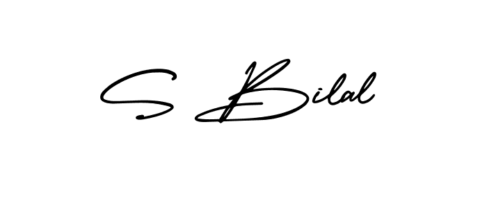 Design your own signature with our free online signature maker. With this signature software, you can create a handwritten (AmerikaSignatureDemo-Regular) signature for name S Bilal. S Bilal signature style 3 images and pictures png