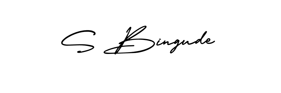 How to Draw S Bingude signature style? AmerikaSignatureDemo-Regular is a latest design signature styles for name S Bingude. S Bingude signature style 3 images and pictures png