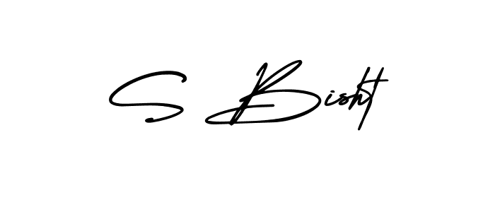 The best way (AmerikaSignatureDemo-Regular) to make a short signature is to pick only two or three words in your name. The name S Bisht include a total of six letters. For converting this name. S Bisht signature style 3 images and pictures png