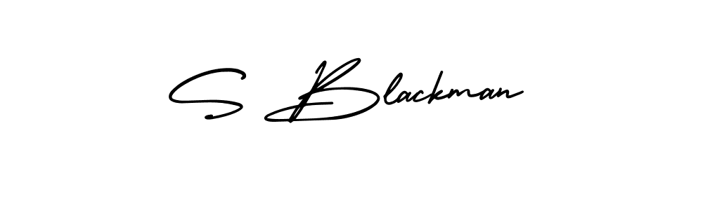 Use a signature maker to create a handwritten signature online. With this signature software, you can design (AmerikaSignatureDemo-Regular) your own signature for name S Blackman. S Blackman signature style 3 images and pictures png