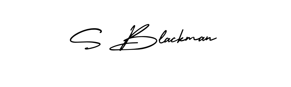 Create a beautiful signature design for name S Blackman. With this signature (AmerikaSignatureDemo-Regular) fonts, you can make a handwritten signature for free. S Blackman signature style 3 images and pictures png