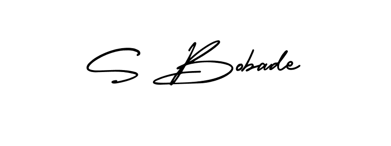 Also You can easily find your signature by using the search form. We will create S Bobade name handwritten signature images for you free of cost using AmerikaSignatureDemo-Regular sign style. S Bobade signature style 3 images and pictures png
