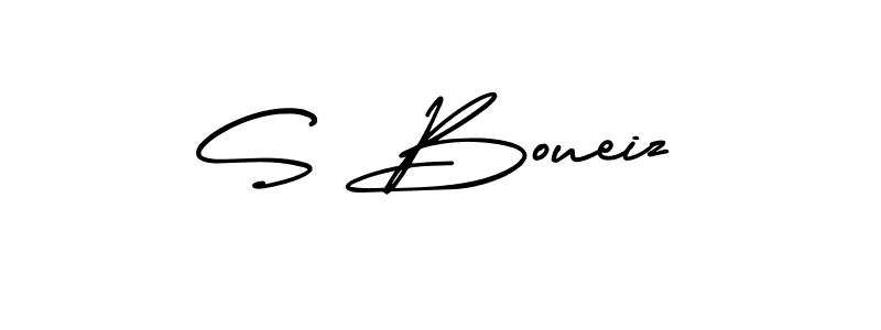 How to make S Boueiz signature? AmerikaSignatureDemo-Regular is a professional autograph style. Create handwritten signature for S Boueiz name. S Boueiz signature style 3 images and pictures png