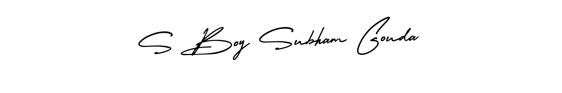 How to Draw S Boy Subham Gouda signature style? AmerikaSignatureDemo-Regular is a latest design signature styles for name S Boy Subham Gouda. S Boy Subham Gouda signature style 3 images and pictures png