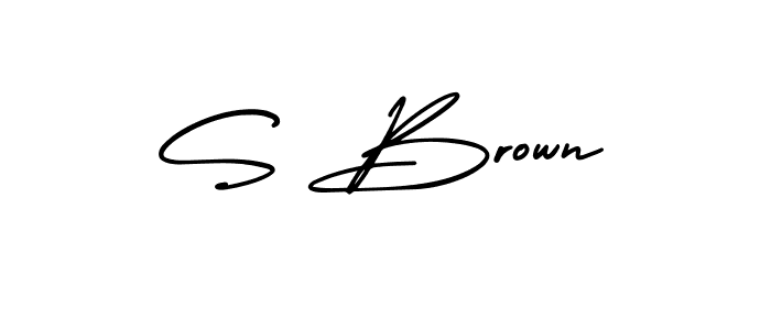 Create a beautiful signature design for name S Brown. With this signature (AmerikaSignatureDemo-Regular) fonts, you can make a handwritten signature for free. S Brown signature style 3 images and pictures png