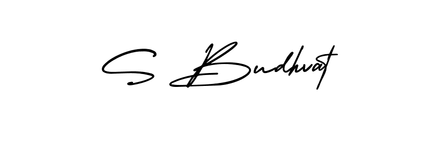 S Budhvat stylish signature style. Best Handwritten Sign (AmerikaSignatureDemo-Regular) for my name. Handwritten Signature Collection Ideas for my name S Budhvat. S Budhvat signature style 3 images and pictures png