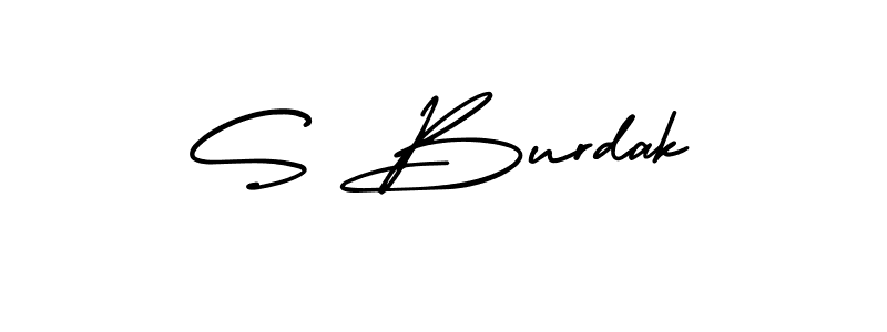 S Burdak stylish signature style. Best Handwritten Sign (AmerikaSignatureDemo-Regular) for my name. Handwritten Signature Collection Ideas for my name S Burdak. S Burdak signature style 3 images and pictures png