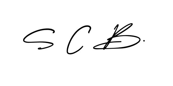 The best way (AmerikaSignatureDemo-Regular) to make a short signature is to pick only two or three words in your name. The name S C B. include a total of six letters. For converting this name. S C B. signature style 3 images and pictures png