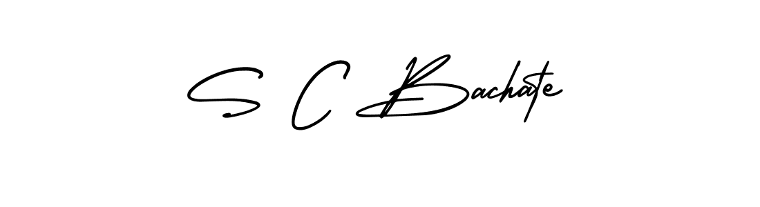 Similarly AmerikaSignatureDemo-Regular is the best handwritten signature design. Signature creator online .You can use it as an online autograph creator for name S C Bachate. S C Bachate signature style 3 images and pictures png