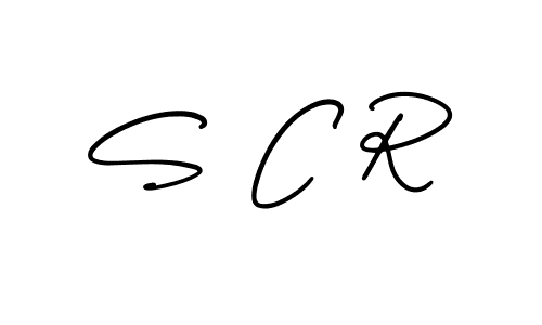 Design your own signature with our free online signature maker. With this signature software, you can create a handwritten (AmerikaSignatureDemo-Regular) signature for name S C R. S C R signature style 3 images and pictures png