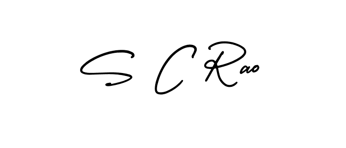 Use a signature maker to create a handwritten signature online. With this signature software, you can design (AmerikaSignatureDemo-Regular) your own signature for name S C Rao. S C Rao signature style 3 images and pictures png