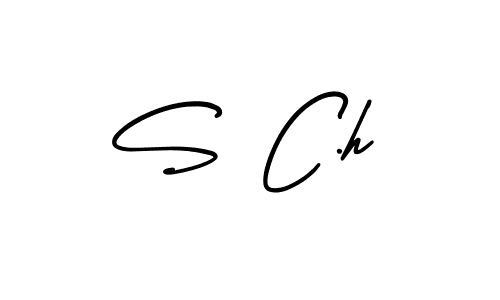 How to make S C.h signature? AmerikaSignatureDemo-Regular is a professional autograph style. Create handwritten signature for S C.h name. S C.h signature style 3 images and pictures png