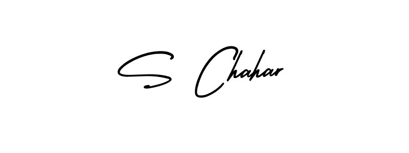 Design your own signature with our free online signature maker. With this signature software, you can create a handwritten (AmerikaSignatureDemo-Regular) signature for name S Chahar. S Chahar signature style 3 images and pictures png