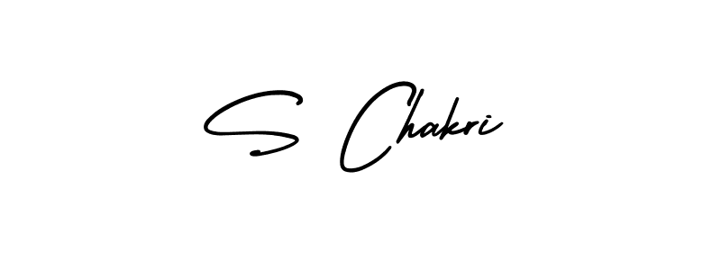 Design your own signature with our free online signature maker. With this signature software, you can create a handwritten (AmerikaSignatureDemo-Regular) signature for name S Chakri. S Chakri signature style 3 images and pictures png