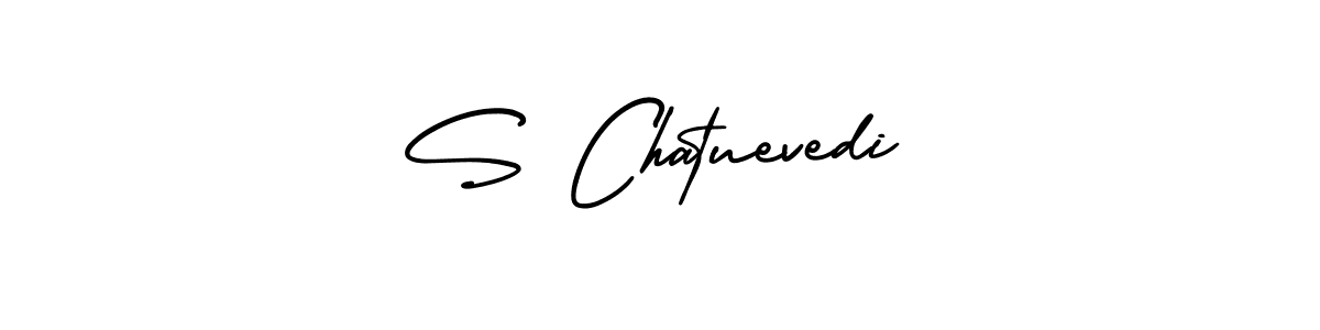 Create a beautiful signature design for name S Chatuevedi. With this signature (AmerikaSignatureDemo-Regular) fonts, you can make a handwritten signature for free. S Chatuevedi signature style 3 images and pictures png