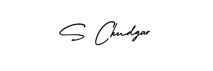 if you are searching for the best signature style for your name S Chudgar. so please give up your signature search. here we have designed multiple signature styles  using AmerikaSignatureDemo-Regular. S Chudgar signature style 3 images and pictures png