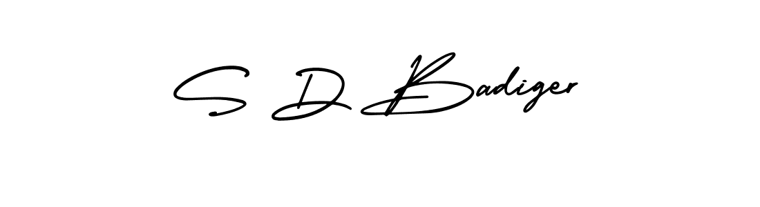 Also You can easily find your signature by using the search form. We will create S D Badiger name handwritten signature images for you free of cost using AmerikaSignatureDemo-Regular sign style. S D Badiger signature style 3 images and pictures png