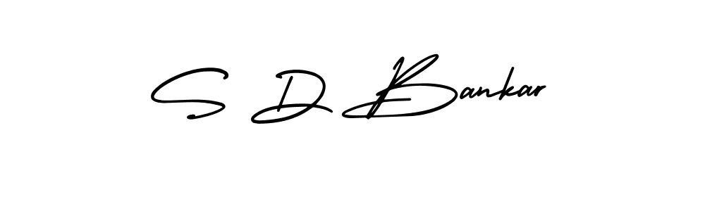 The best way (AmerikaSignatureDemo-Regular) to make a short signature is to pick only two or three words in your name. The name S D Bankar include a total of six letters. For converting this name. S D Bankar signature style 3 images and pictures png