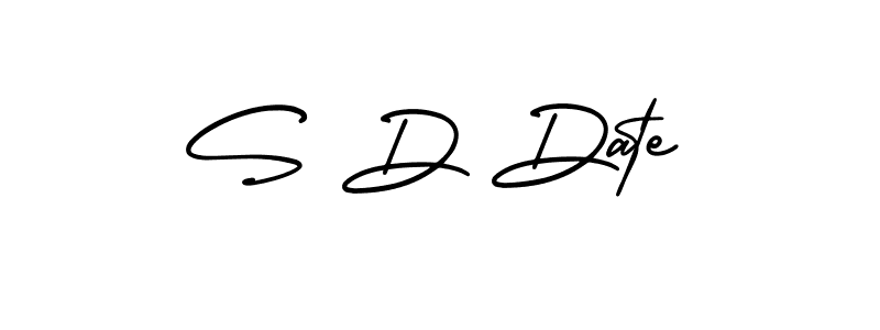 Make a beautiful signature design for name S D Date. With this signature (AmerikaSignatureDemo-Regular) style, you can create a handwritten signature for free. S D Date signature style 3 images and pictures png