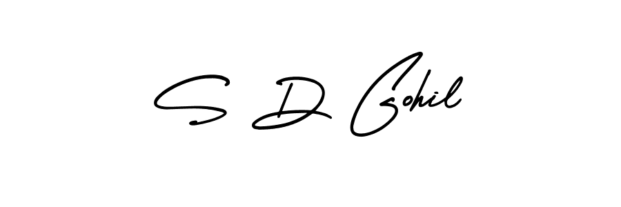 It looks lik you need a new signature style for name S D Gohil. Design unique handwritten (AmerikaSignatureDemo-Regular) signature with our free signature maker in just a few clicks. S D Gohil signature style 3 images and pictures png