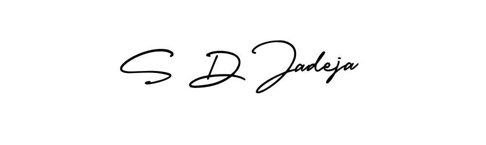 Also You can easily find your signature by using the search form. We will create S D Jadeja name handwritten signature images for you free of cost using AmerikaSignatureDemo-Regular sign style. S D Jadeja signature style 3 images and pictures png