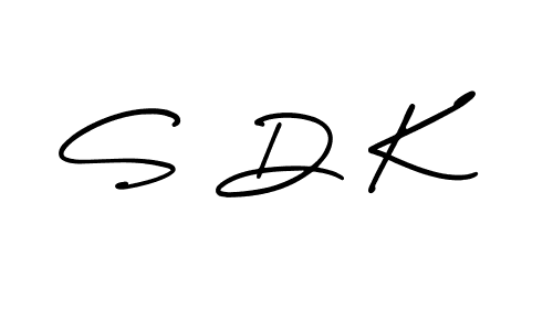 Create a beautiful signature design for name S D K. With this signature (AmerikaSignatureDemo-Regular) fonts, you can make a handwritten signature for free. S D K signature style 3 images and pictures png