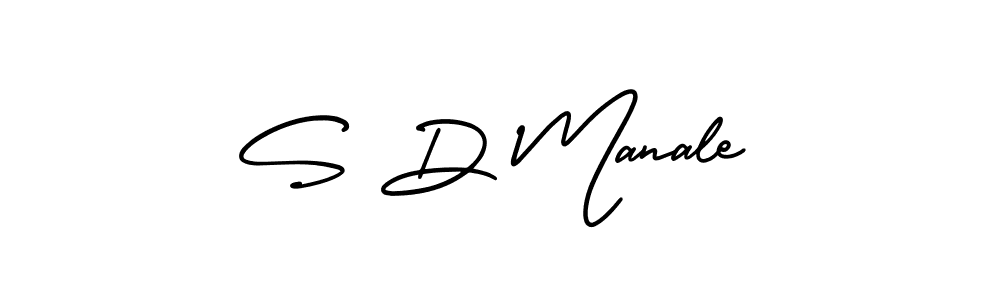 Make a beautiful signature design for name S D Manale. With this signature (AmerikaSignatureDemo-Regular) style, you can create a handwritten signature for free. S D Manale signature style 3 images and pictures png
