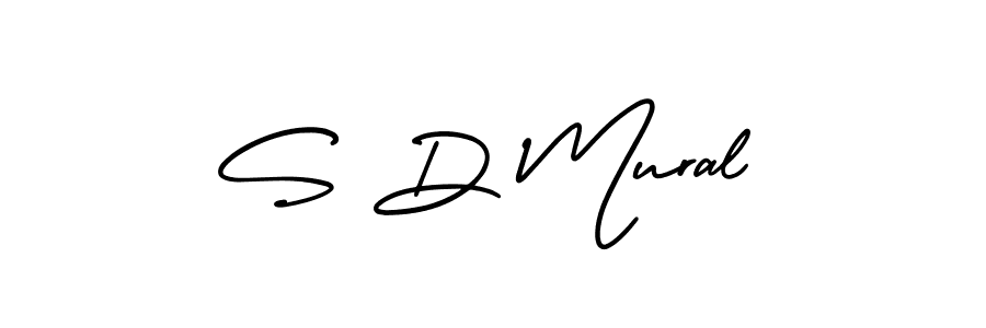 How to make S D Mural name signature. Use AmerikaSignatureDemo-Regular style for creating short signs online. This is the latest handwritten sign. S D Mural signature style 3 images and pictures png