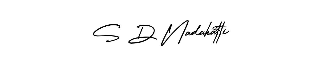 Also we have S D Nadahatti name is the best signature style. Create professional handwritten signature collection using AmerikaSignatureDemo-Regular autograph style. S D Nadahatti signature style 3 images and pictures png