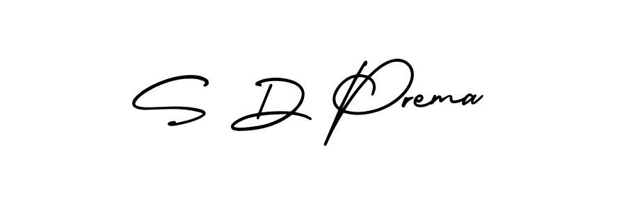 S D Prema stylish signature style. Best Handwritten Sign (AmerikaSignatureDemo-Regular) for my name. Handwritten Signature Collection Ideas for my name S D Prema. S D Prema signature style 3 images and pictures png