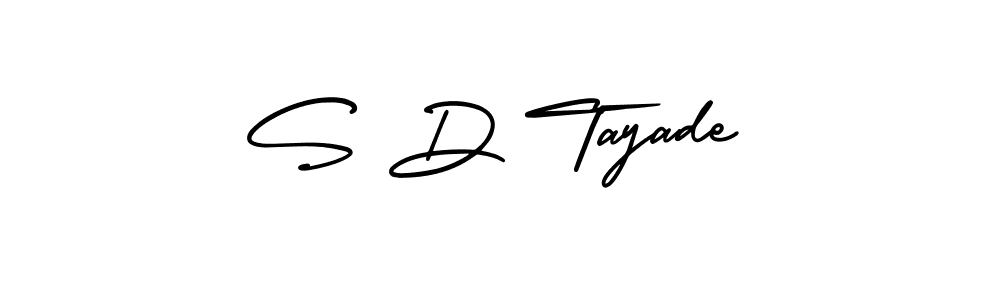 Design your own signature with our free online signature maker. With this signature software, you can create a handwritten (AmerikaSignatureDemo-Regular) signature for name S D Tayade. S D Tayade signature style 3 images and pictures png