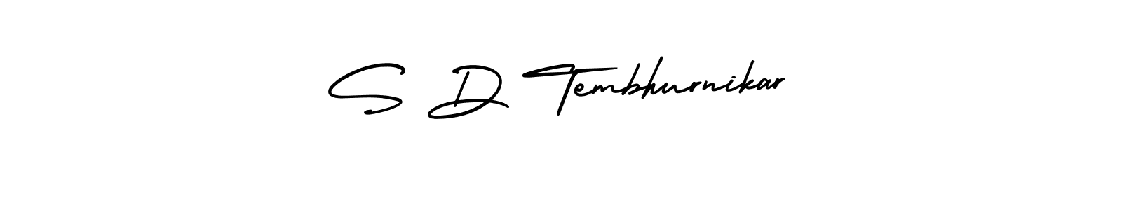 Design your own signature with our free online signature maker. With this signature software, you can create a handwritten (AmerikaSignatureDemo-Regular) signature for name S D Tembhurnikar. S D Tembhurnikar signature style 3 images and pictures png