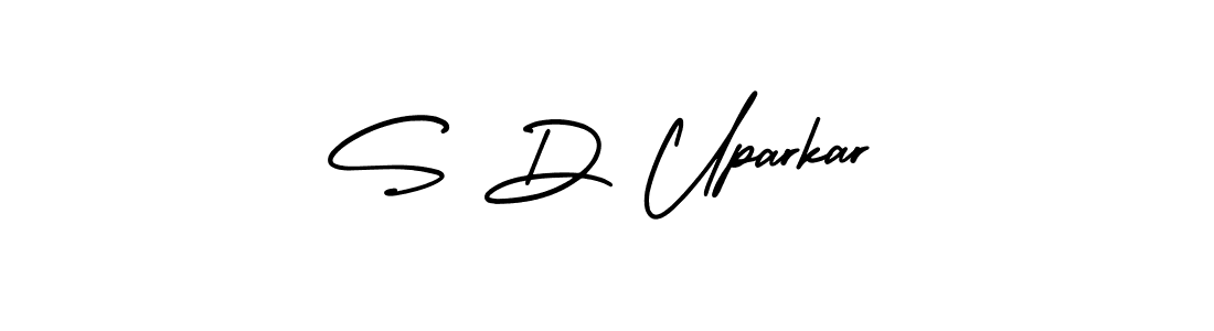 Make a beautiful signature design for name S D Uparkar. With this signature (AmerikaSignatureDemo-Regular) style, you can create a handwritten signature for free. S D Uparkar signature style 3 images and pictures png
