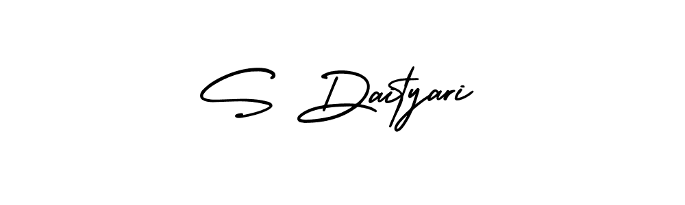Make a beautiful signature design for name S Daityari. With this signature (AmerikaSignatureDemo-Regular) style, you can create a handwritten signature for free. S Daityari signature style 3 images and pictures png