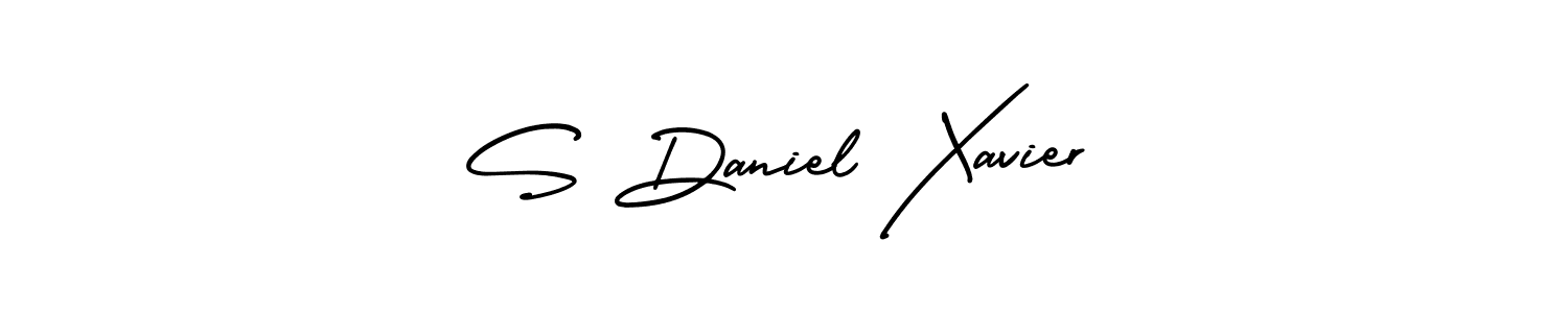 S Daniel Xavier stylish signature style. Best Handwritten Sign (AmerikaSignatureDemo-Regular) for my name. Handwritten Signature Collection Ideas for my name S Daniel Xavier. S Daniel Xavier signature style 3 images and pictures png