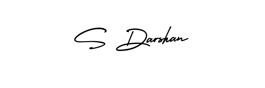 Use a signature maker to create a handwritten signature online. With this signature software, you can design (AmerikaSignatureDemo-Regular) your own signature for name S Darshan. S Darshan signature style 3 images and pictures png