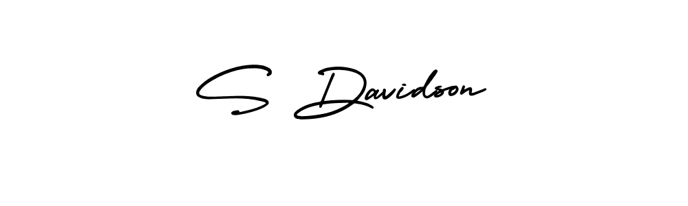How to make S Davidson name signature. Use AmerikaSignatureDemo-Regular style for creating short signs online. This is the latest handwritten sign. S Davidson signature style 3 images and pictures png