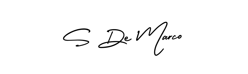 Make a beautiful signature design for name S De Marco. With this signature (AmerikaSignatureDemo-Regular) style, you can create a handwritten signature for free. S De Marco signature style 3 images and pictures png