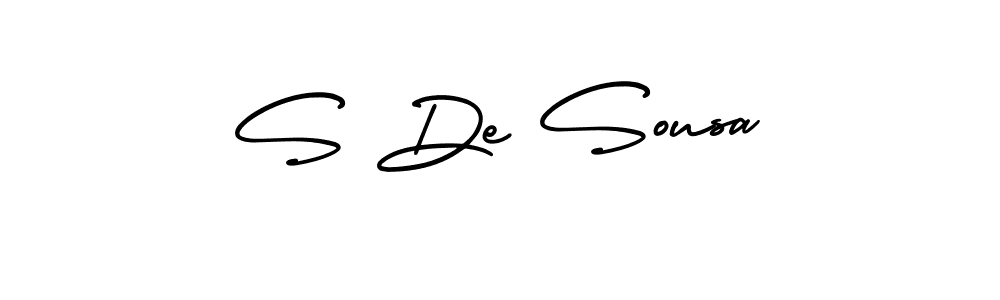 Check out images of Autograph of S De Sousa name. Actor S De Sousa Signature Style. AmerikaSignatureDemo-Regular is a professional sign style online. S De Sousa signature style 3 images and pictures png