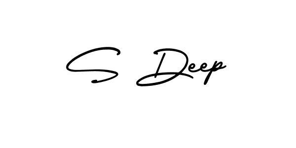 Make a beautiful signature design for name S Deep. With this signature (AmerikaSignatureDemo-Regular) style, you can create a handwritten signature for free. S Deep signature style 3 images and pictures png